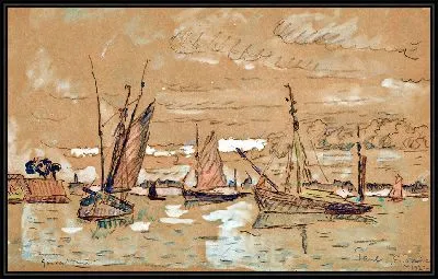 Картина Бато в Онфлере (1922)