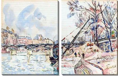 Картина Париж, Сена и мост искусств (1932)