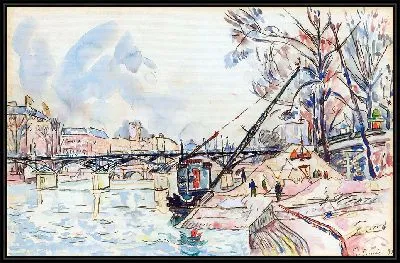 Картина Париж, Сена и мост искусств (1932)