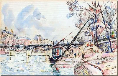 Картина Париж, Сена и мост искусств (1932)