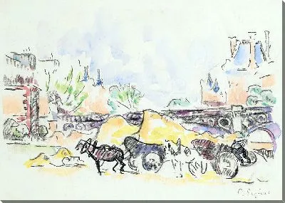 Картина Париж, набережная у моста Сен-Пер (1920)