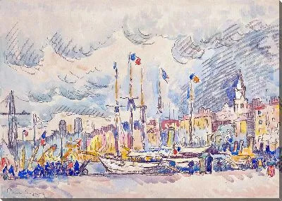 Картина Марсель, набережная (1914)