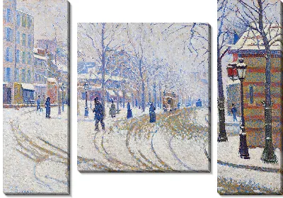 Картина Снег, бульвар Клиши, Париж (1886 г.)