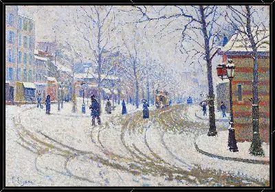 Снег, бульвар Клиши, Париж (1886 г.)