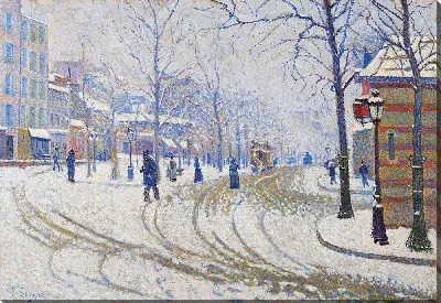 Снег, бульвар Клиши, Париж (1886 г.)