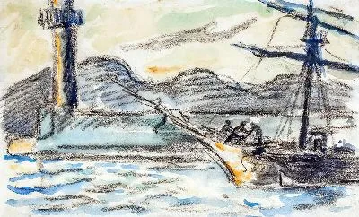 Картина Сен-Тропе. Le phare et la jetée