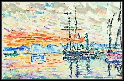 Картина Сен-Тропе, порт на диване-дю-Солей (1906)