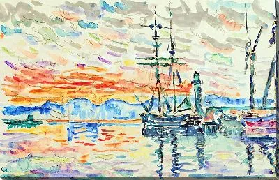 Картина Сен-Тропе, порт на диване-дю-Солей (1906)