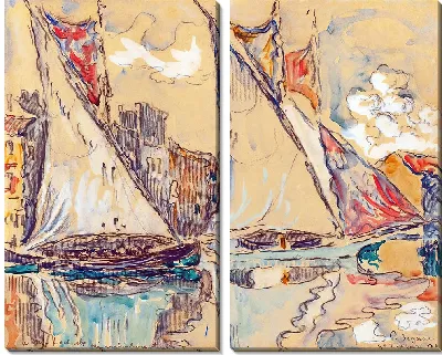 Картина Сен-Троп, Voiles Au Sec (1901)