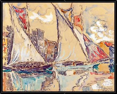 Картина Сен-Троп, Voiles Au Sec (1901)