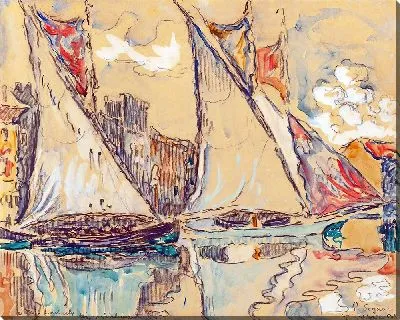 Картина Сен-Троп, Voiles Au Sec (1901)