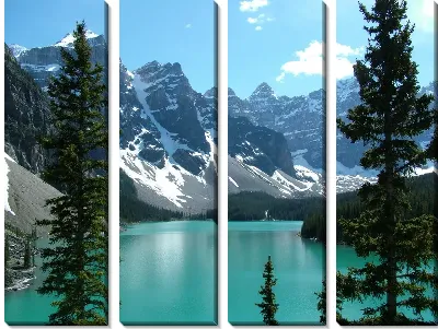 Модульная картина Голубое озеро