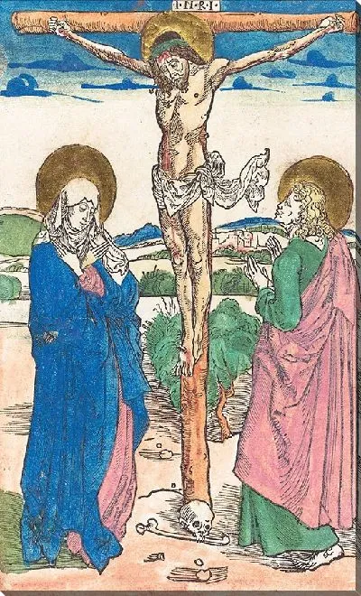 Картина Христос на кресте между Девой Марией и Святым Иоанном