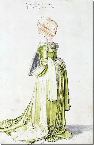 Картина Нюрнбергская женщина в танцевальном платье