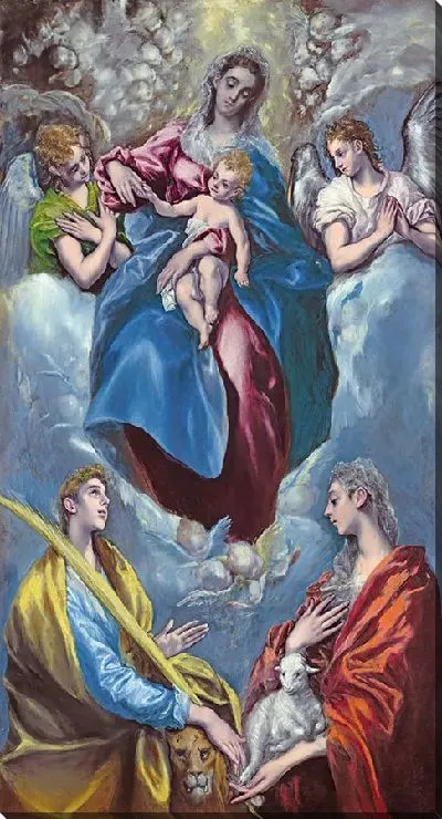 Картина Мадонна с младенцем, святыми Мартином и Агнессой