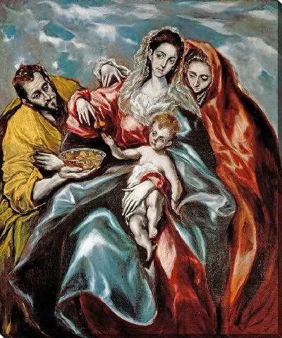 Картина Святое Семейство с Марией Магдалиной и тарелкой с фруктами