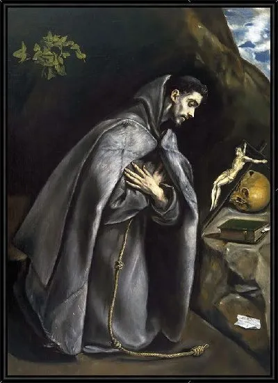 Картина Святой Франциск, почитающий Распятие