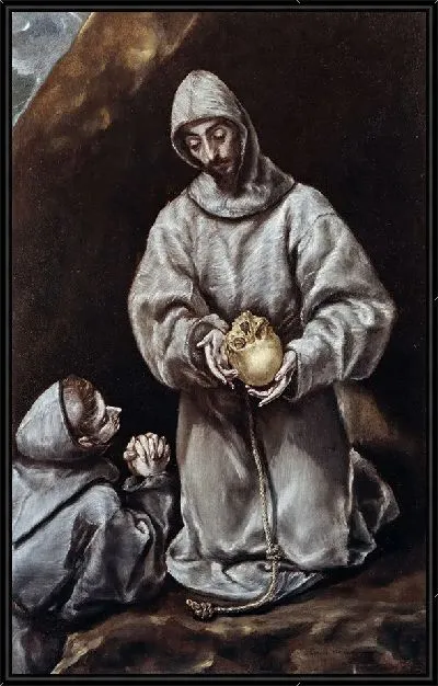 Картина Святой Франциск и брат Леон, размышляющие о смерти - 2