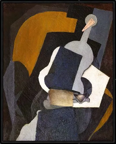 Картина Сидящая женщина (Женщина с корпусом гитары)