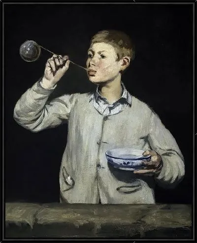 Картина Мальчик, пускающий мыльные пузыри