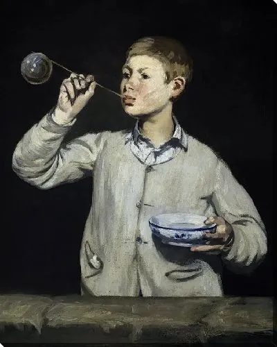 Картина Мальчик, пускающий мыльные пузыри