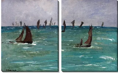 Картина Лодки в Берк-сюр-Мер