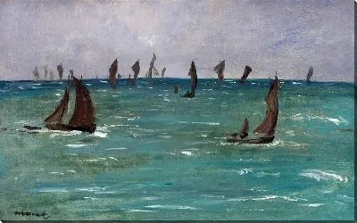 Картина Лодки в Берк-сюр-Мер