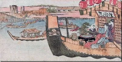 Картина Катание на лодках по реке Сумида