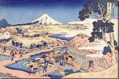 Фудзи с чайной плантации Катакура в провинции Суруга.