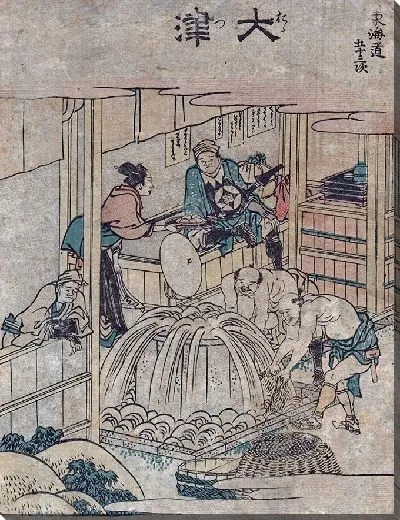 Картина Пятьдесят три станции на линии Токайдо, станция 54