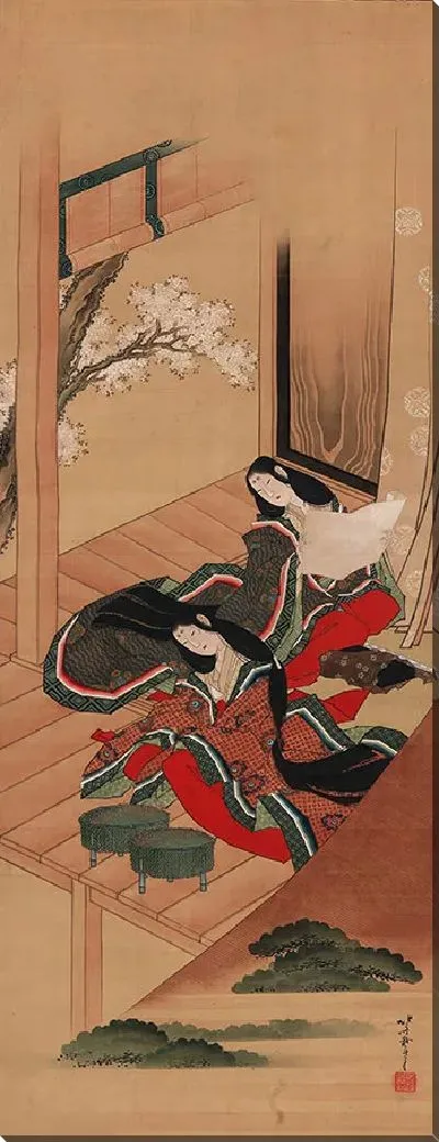 Картина Ранние папоротники, Глава 48 «Повести о Гэндзи»