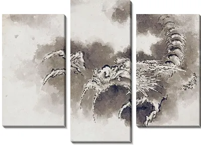 Дракон, выходящий из облаков