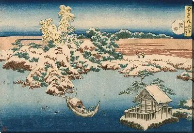 Река Сумида в снегу