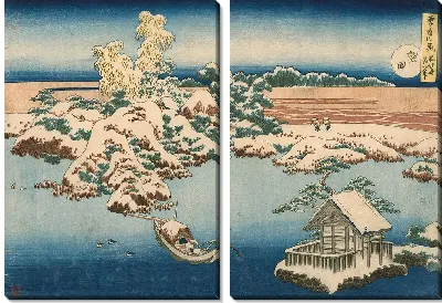 Река Сумида в снегу