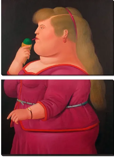 Картина Маленькая девочка ест мороженое