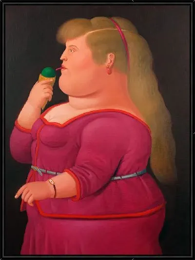 Картина Маленькая девочка ест мороженое