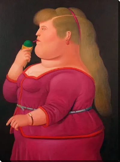 Картина Маленькая девочка ест мороженое