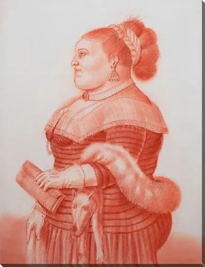 Картина Женщина с лисой