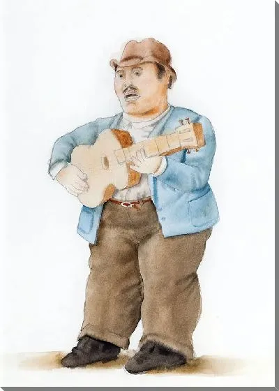 Картина Мужчина играет на гитаре