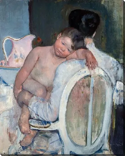 Картина Сидящая женщина с ребенком на руках