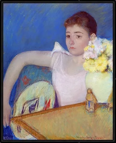 Картина Девушка в розовом с веером