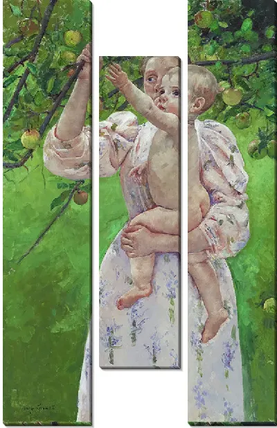 Картина Ребенок собирает фрукты