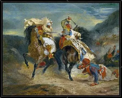Картина Бой Гяура и Хасана