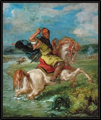Картина Марокканский всадник пересекает брод