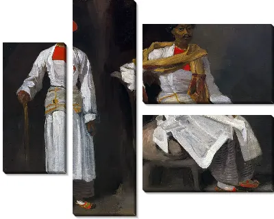 Картина Два этюда индийца из Калькутты, сидящего и стоящего