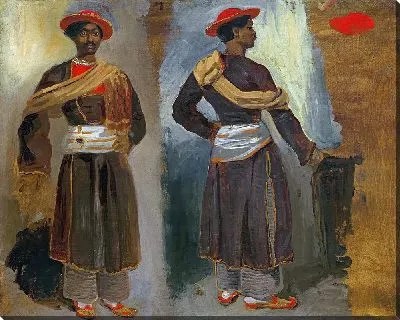 Картина Два этюда стоящего индийца из Калькутты