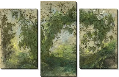 Картина Арка Утренней Славы, этюд для «Корзины цветов»