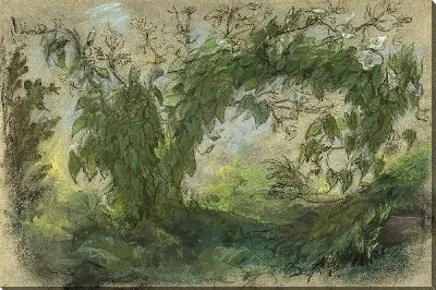 Картина Арка Утренней Славы, этюд для «Корзины цветов»