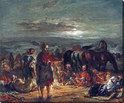 Картина Арабский лагерь ночью