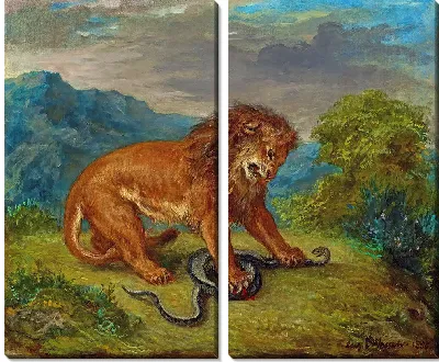 Картина Лев и змея